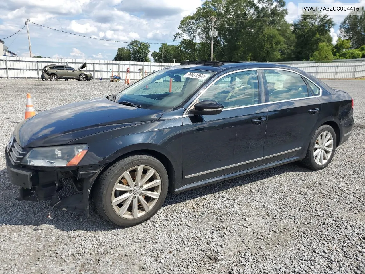 1VWCP7A32CC004416 2012 Volkswagen Passat Sel