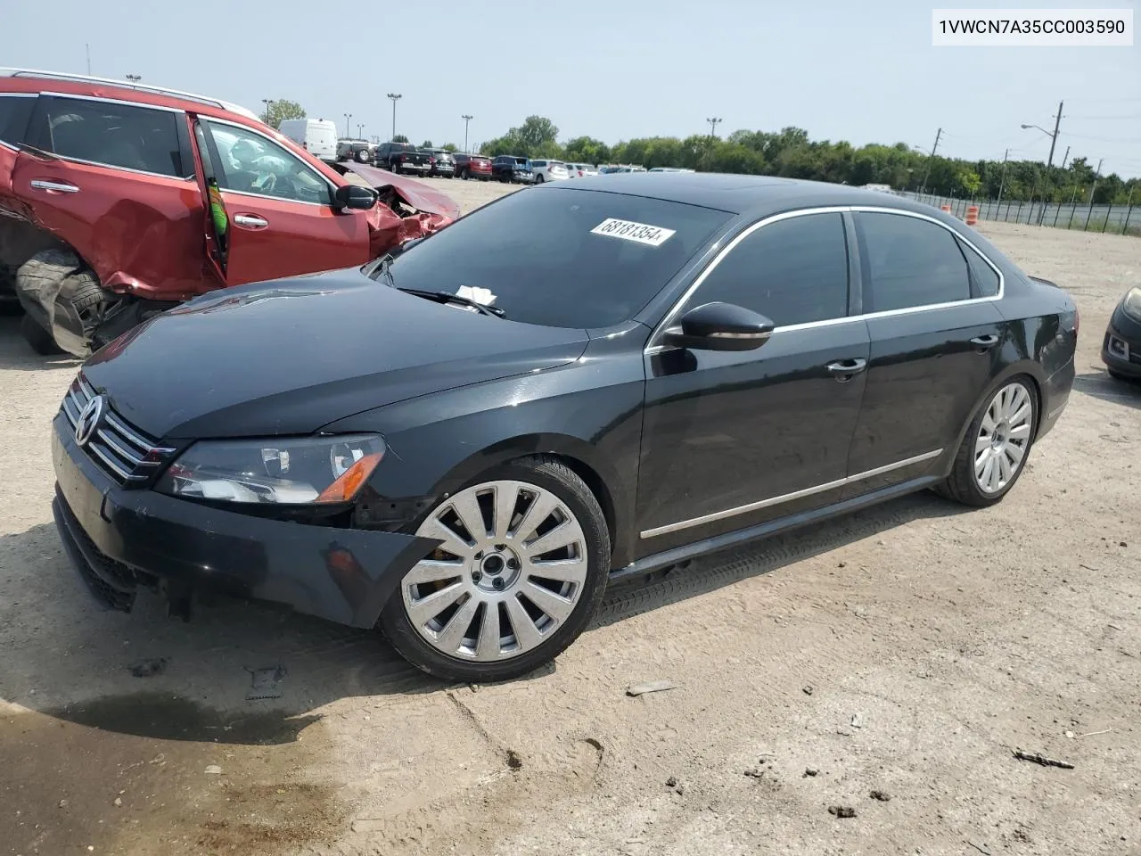 2012 Volkswagen Passat Sel VIN: 1VWCN7A35CC003590 Lot: 68181354