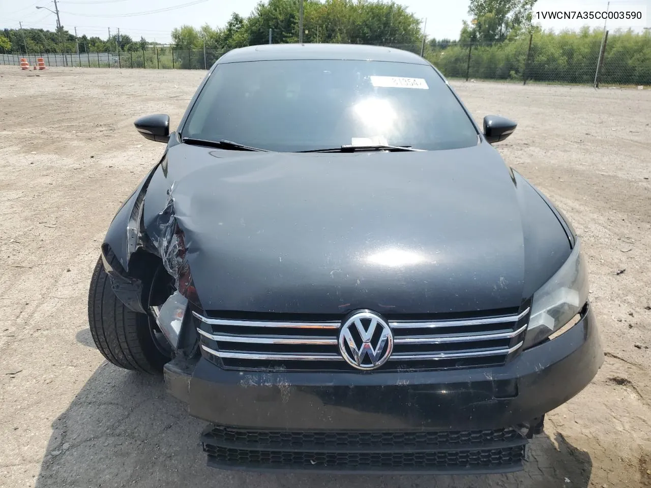 2012 Volkswagen Passat Sel VIN: 1VWCN7A35CC003590 Lot: 68181354