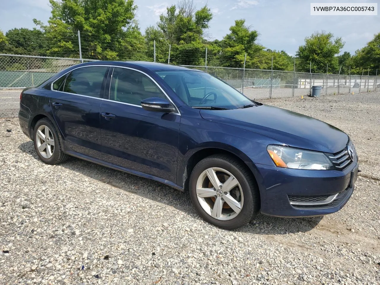 1VWBP7A36CC005743 2012 Volkswagen Passat Se