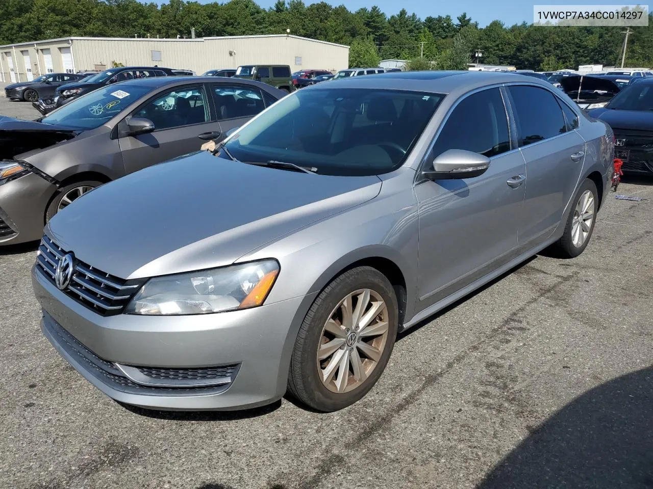 2012 Volkswagen Passat Sel VIN: 1VWCP7A34CC014297 Lot: 69258714