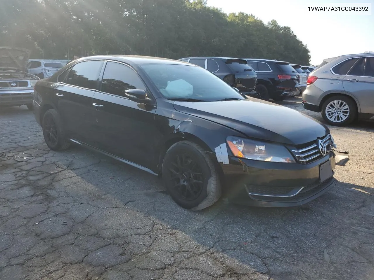 2012 Volkswagen Passat S VIN: 1VWAP7A31CC043392 Lot: 69409344