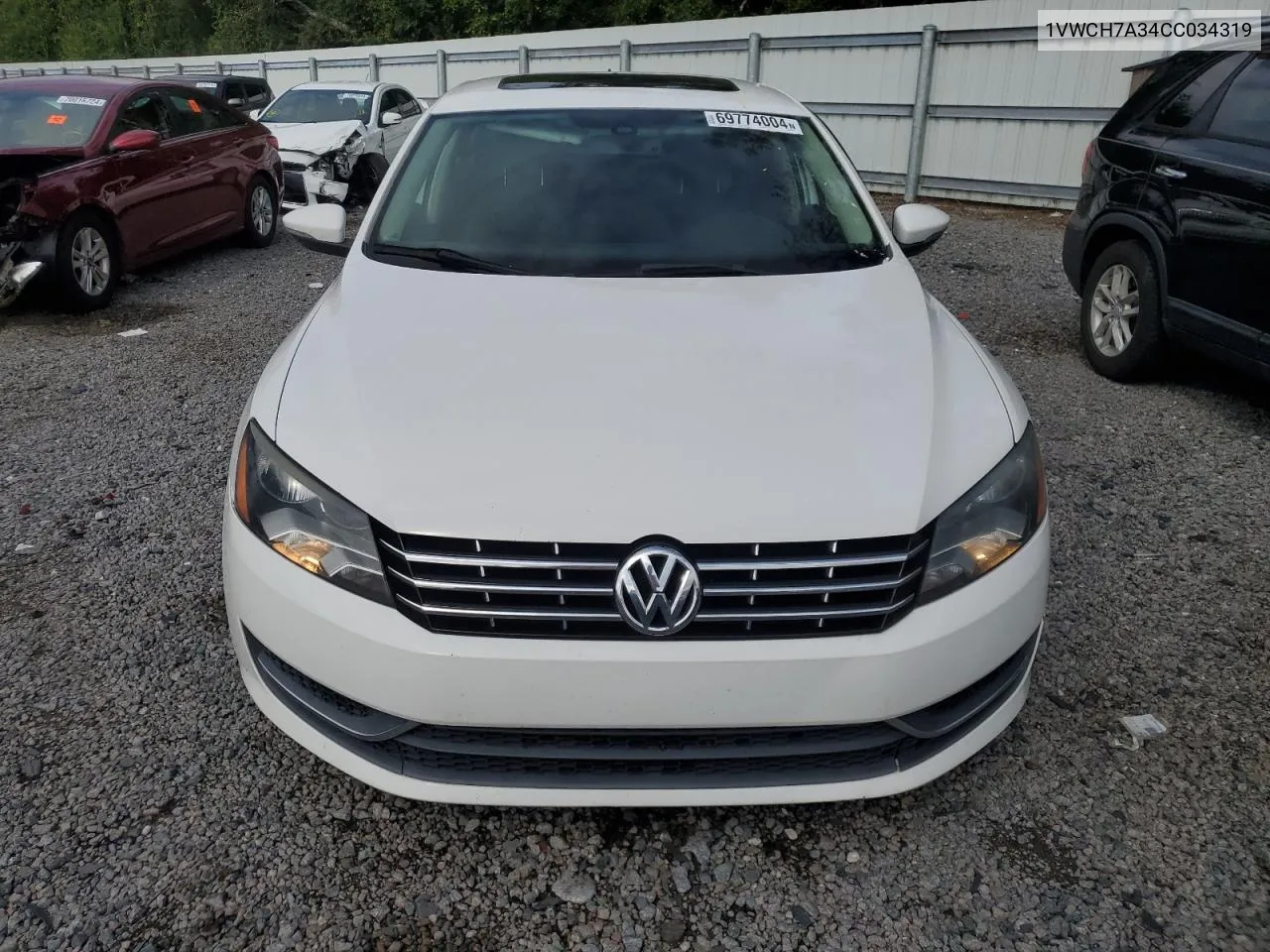 1VWCH7A34CC034319 2012 Volkswagen Passat Sel