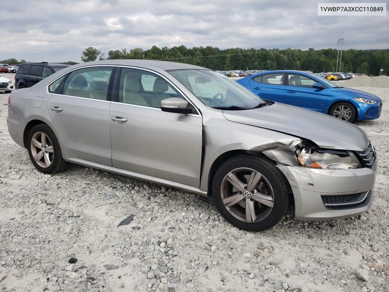 1VWBP7A3XCC110849 2012 Volkswagen Passat Se