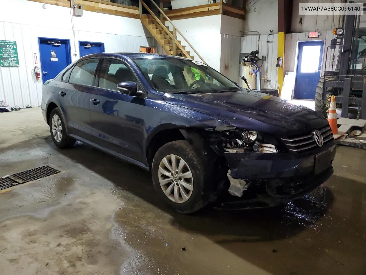 2012 Volkswagen Passat S VIN: 1VWAP7A38CC096140 Lot: 69927684