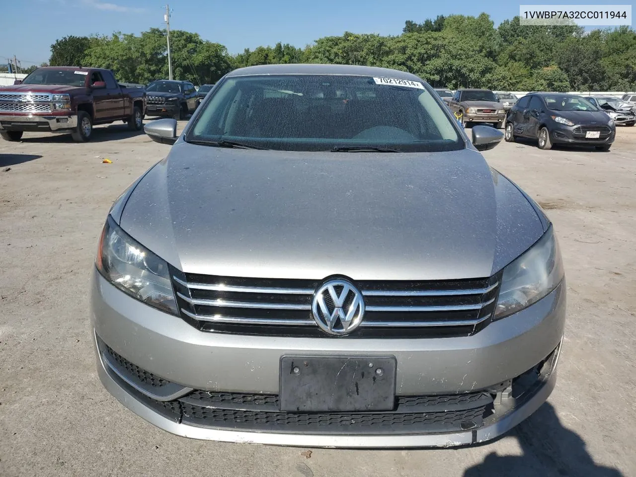 2012 Volkswagen Passat Se VIN: 1VWBP7A32CC011944 Lot: 70212914