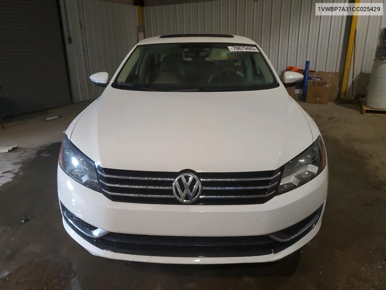 2012 Volkswagen Passat Se VIN: 1VWBP7A31CC025429 Lot: 70679483