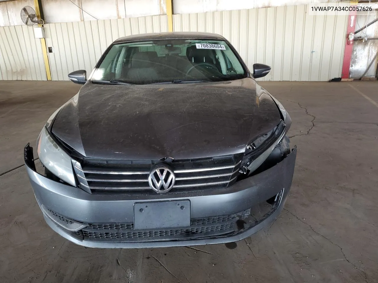 2012 Volkswagen Passat S VIN: 1VWAP7A34CC057626 Lot: 70838604