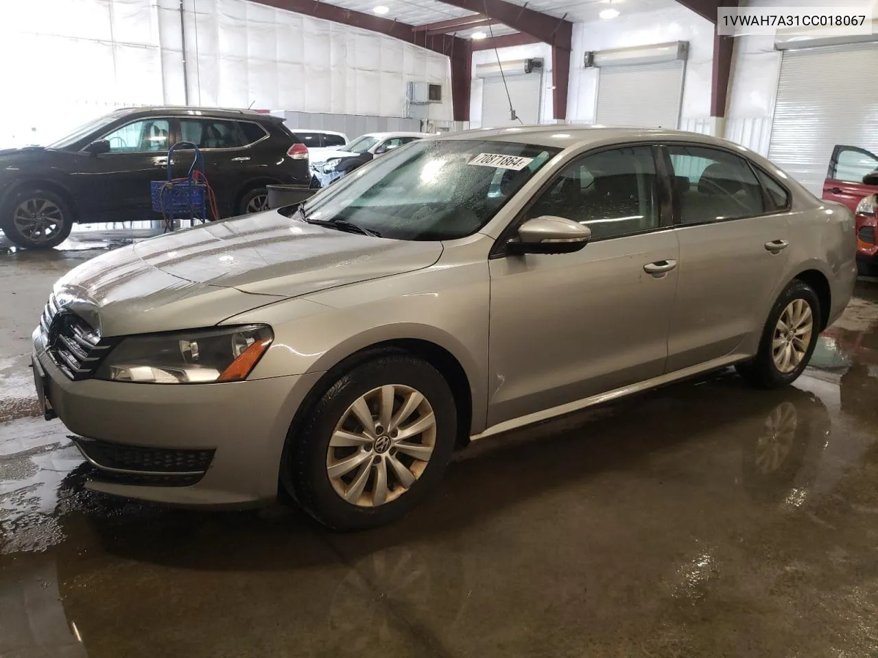 2012 Volkswagen Passat S VIN: 1VWAH7A31CC018067 Lot: 70871864