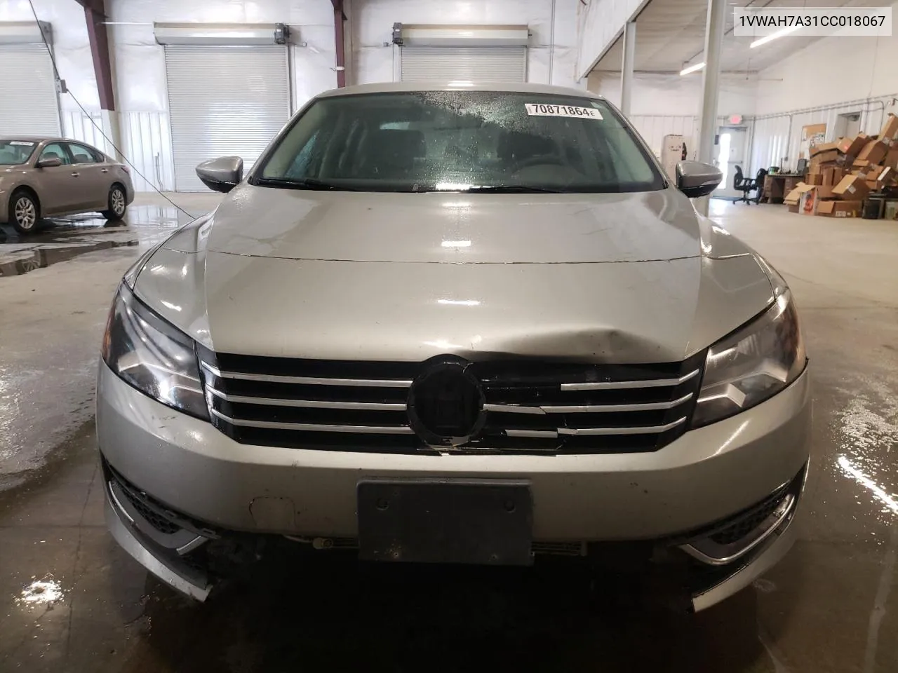 2012 Volkswagen Passat S VIN: 1VWAH7A31CC018067 Lot: 70871864