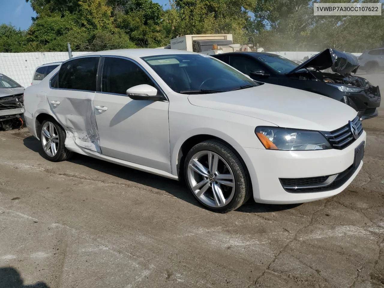 2012 Volkswagen Passat Se VIN: 1VWBP7A30CC107622 Lot: 71217304