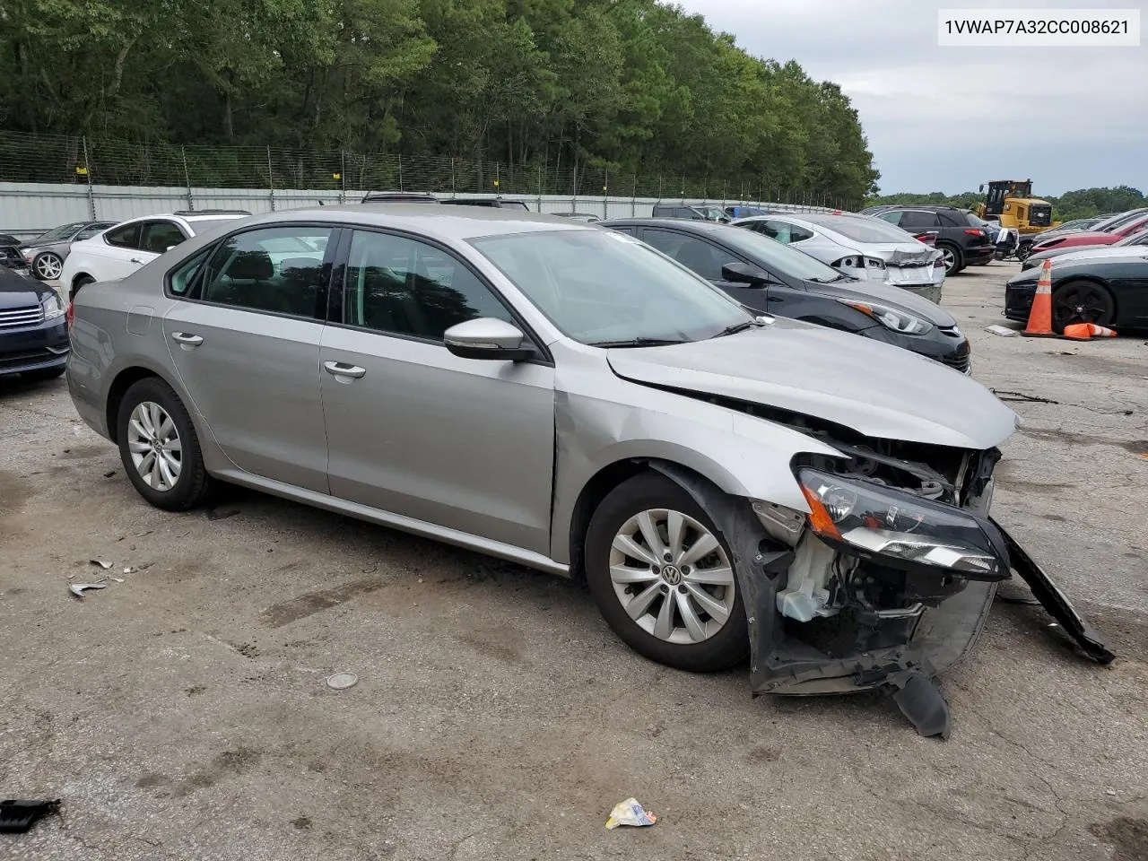 2012 Volkswagen Passat S VIN: 1VWAP7A32CC008621 Lot: 71258764