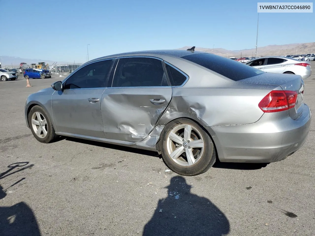 2012 Volkswagen Passat Se VIN: 1VWBN7A37CC046890 Lot: 71314694