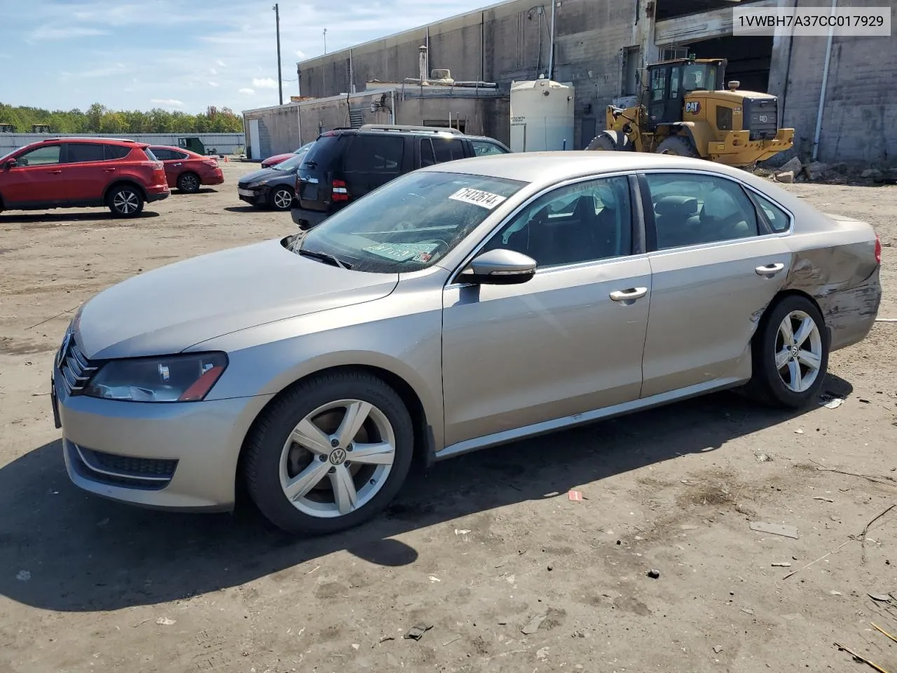 2012 Volkswagen Passat Se VIN: 1VWBH7A37CC017929 Lot: 71412614