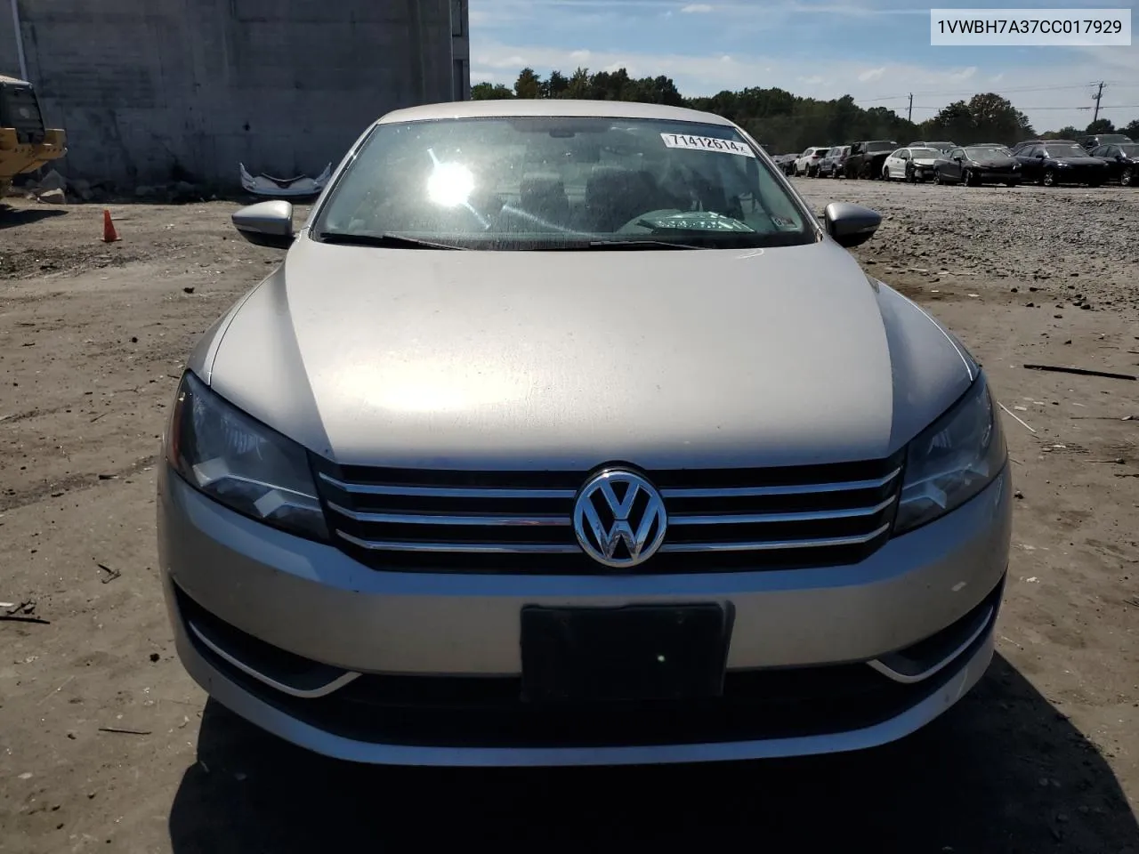 2012 Volkswagen Passat Se VIN: 1VWBH7A37CC017929 Lot: 71412614