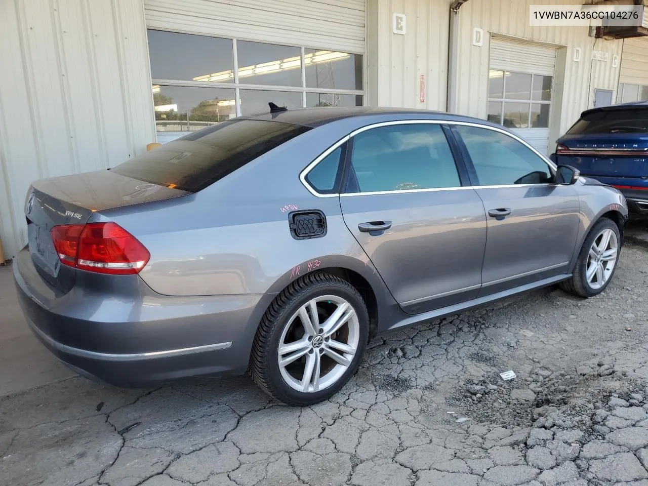 2012 Volkswagen Passat Se VIN: 1VWBN7A36CC104276 Lot: 71516464