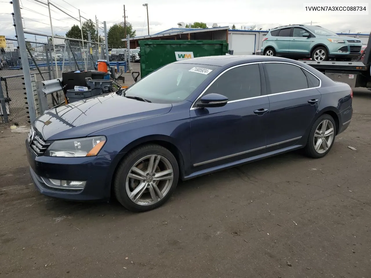 1VWCN7A3XCC088734 2012 Volkswagen Passat Sel