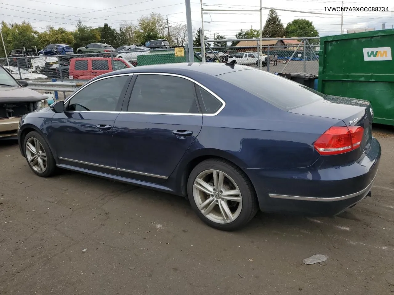 1VWCN7A3XCC088734 2012 Volkswagen Passat Sel