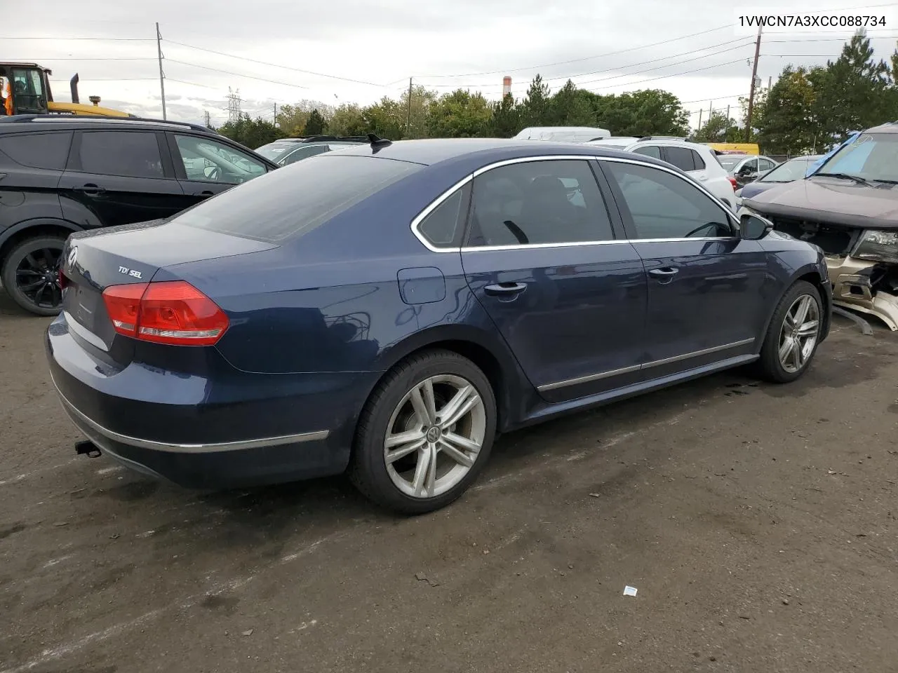 1VWCN7A3XCC088734 2012 Volkswagen Passat Sel