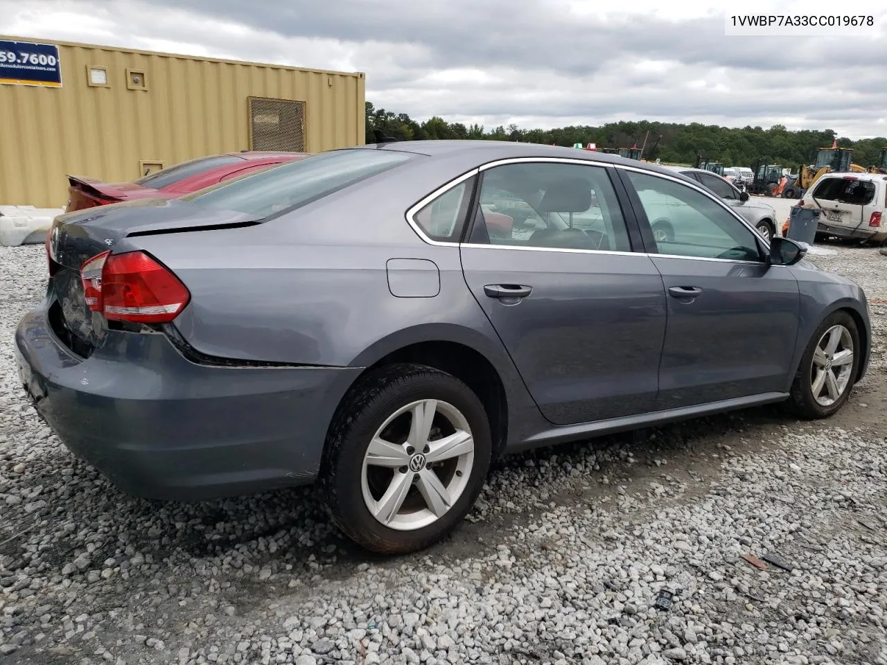 2012 Volkswagen Passat Se VIN: 1VWBP7A33CC019678 Lot: 71952044