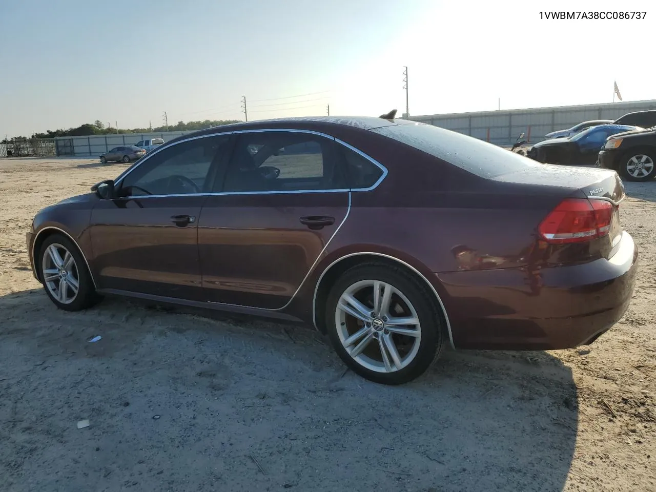 2012 Volkswagen Passat Se VIN: 1VWBM7A38CC086737 Lot: 72578654