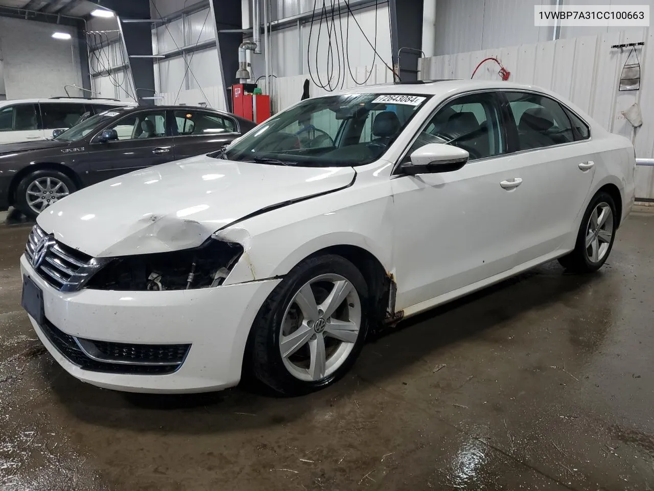 2012 Volkswagen Passat Se VIN: 1VWBP7A31CC100663 Lot: 72643084