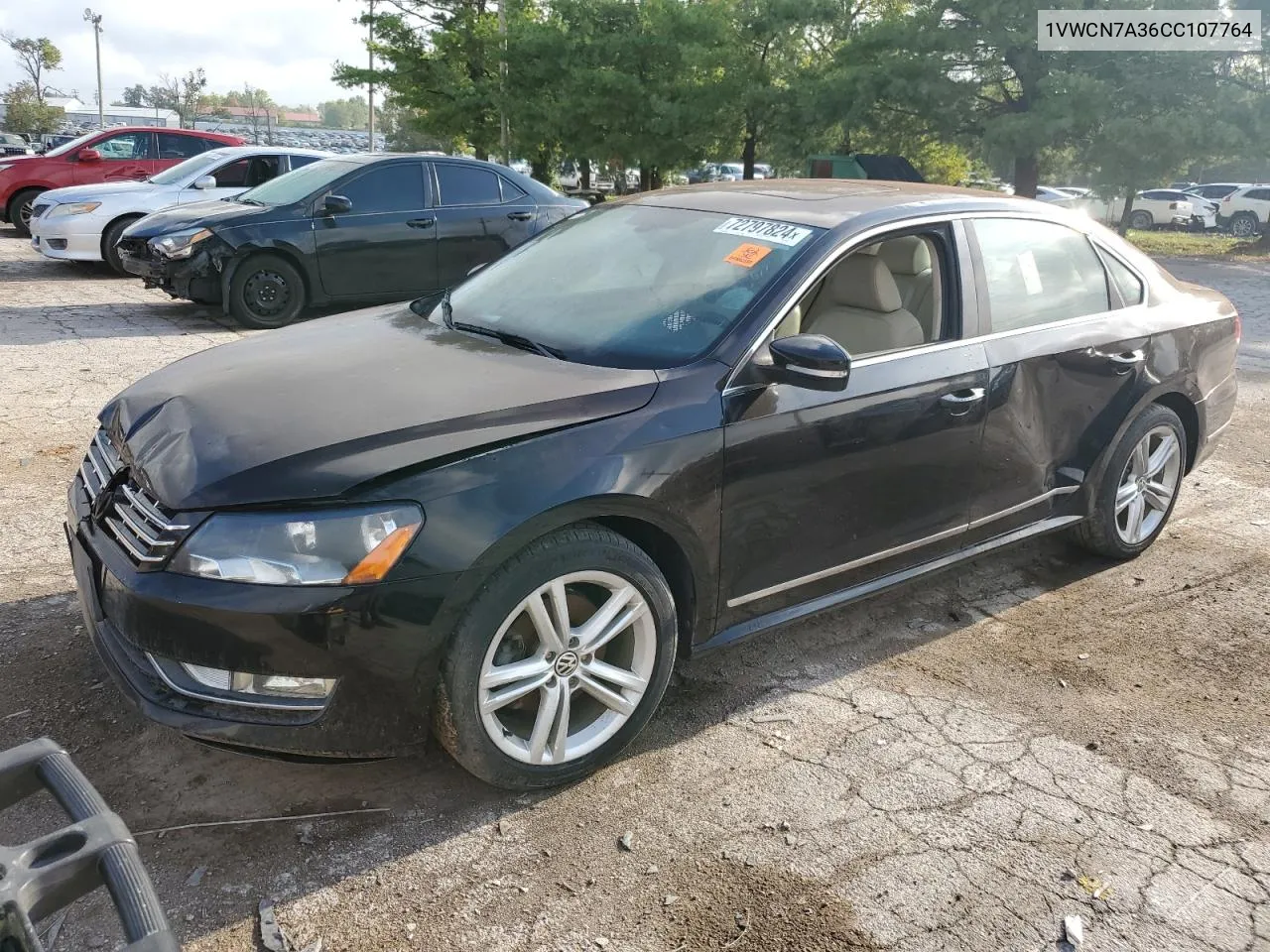 2012 Volkswagen Passat Sel VIN: 1VWCN7A36CC107764 Lot: 72797824