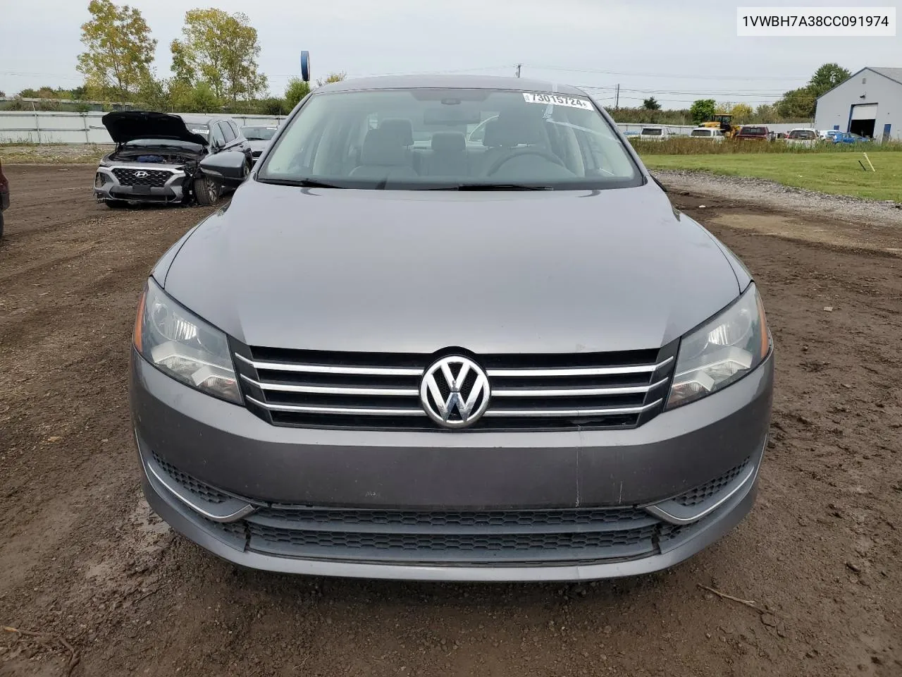 2012 Volkswagen Passat Se VIN: 1VWBH7A38CC091974 Lot: 73015724