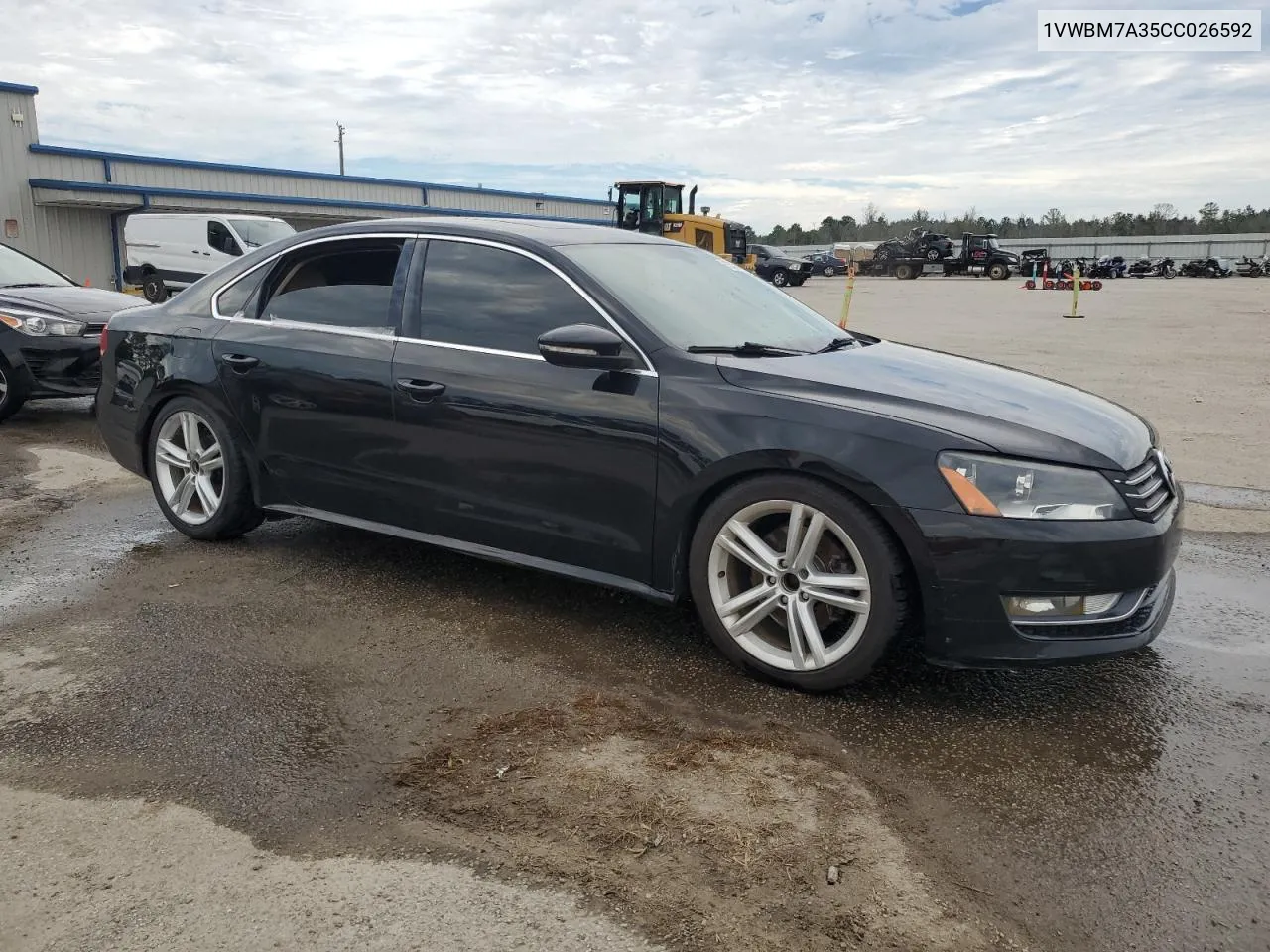 2012 Volkswagen Passat Se VIN: 1VWBM7A35CC026592 Lot: 73527494