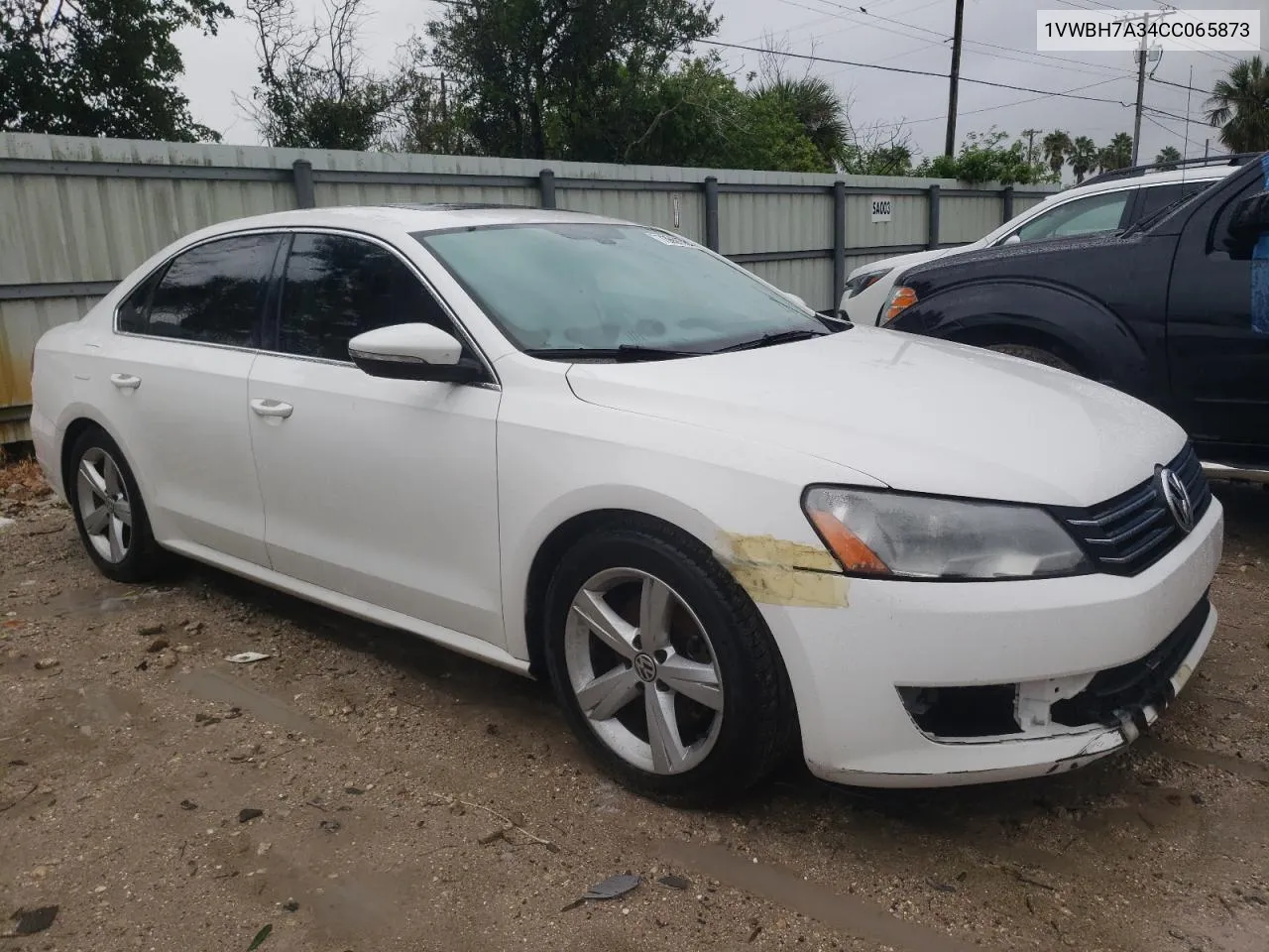 2012 Volkswagen Passat Se VIN: 1VWBH7A34CC065873 Lot: 73661384