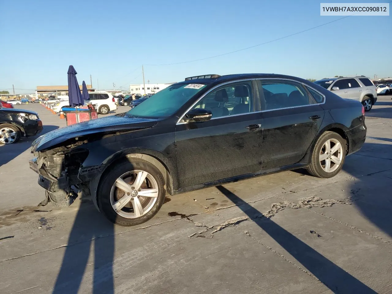 1VWBH7A3XCC090812 2012 Volkswagen Passat Se