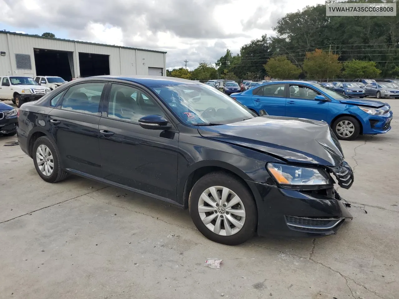 2012 Volkswagen Passat S VIN: 1VWAH7A35CC088008 Lot: 73767634