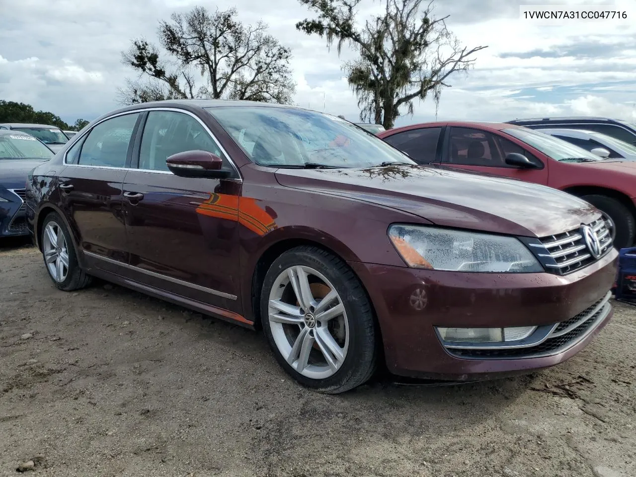 2012 Volkswagen Passat Sel VIN: 1VWCN7A31CC047716 Lot: 73771374