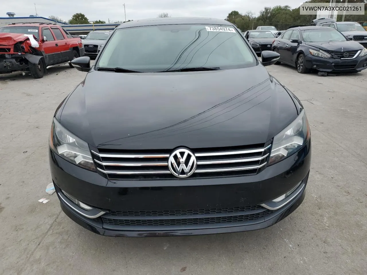 2012 Volkswagen Passat Sel VIN: 1VWCN7A3XCC021261 Lot: 73854974