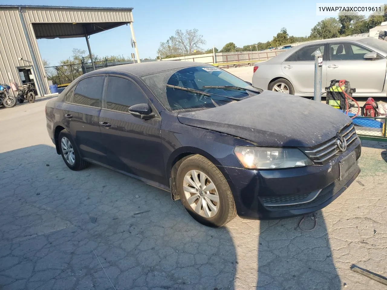 2012 Volkswagen Passat S VIN: 1VWAP7A3XCC019611 Lot: 74554094