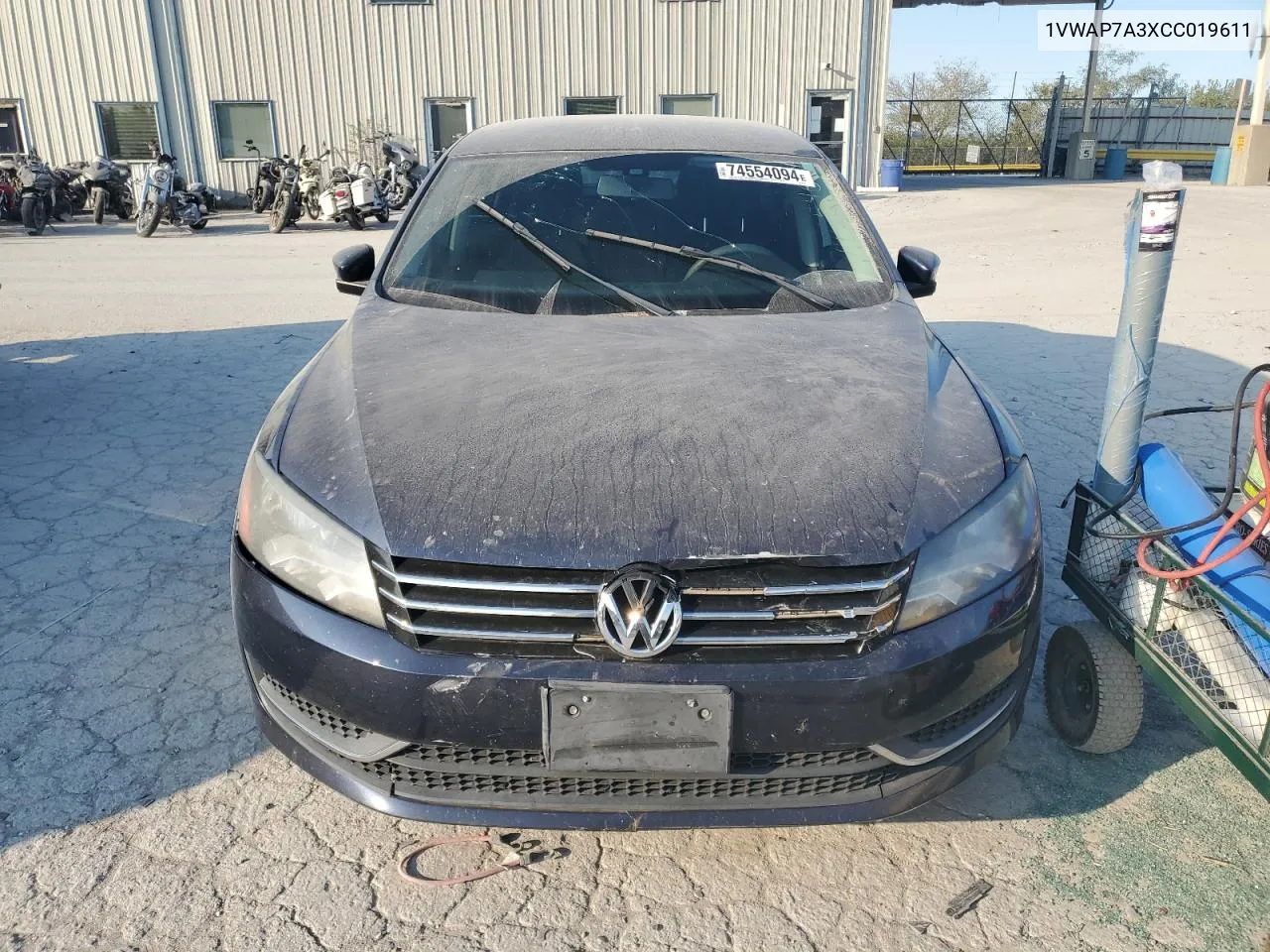 2012 Volkswagen Passat S VIN: 1VWAP7A3XCC019611 Lot: 74554094