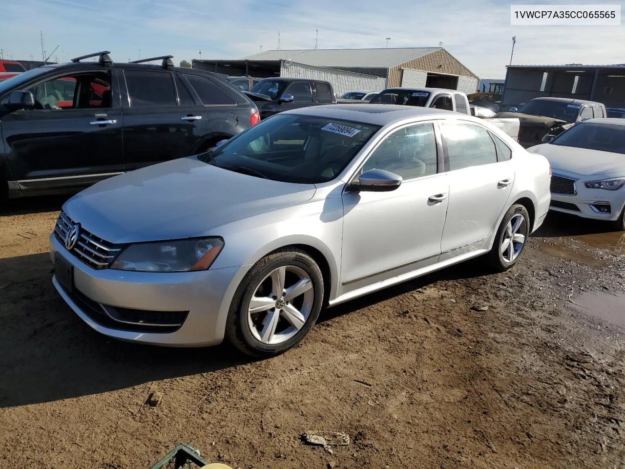 2012 Volkswagen Passat Sel VIN: 1VWCP7A35CC065565 Lot: 74614694