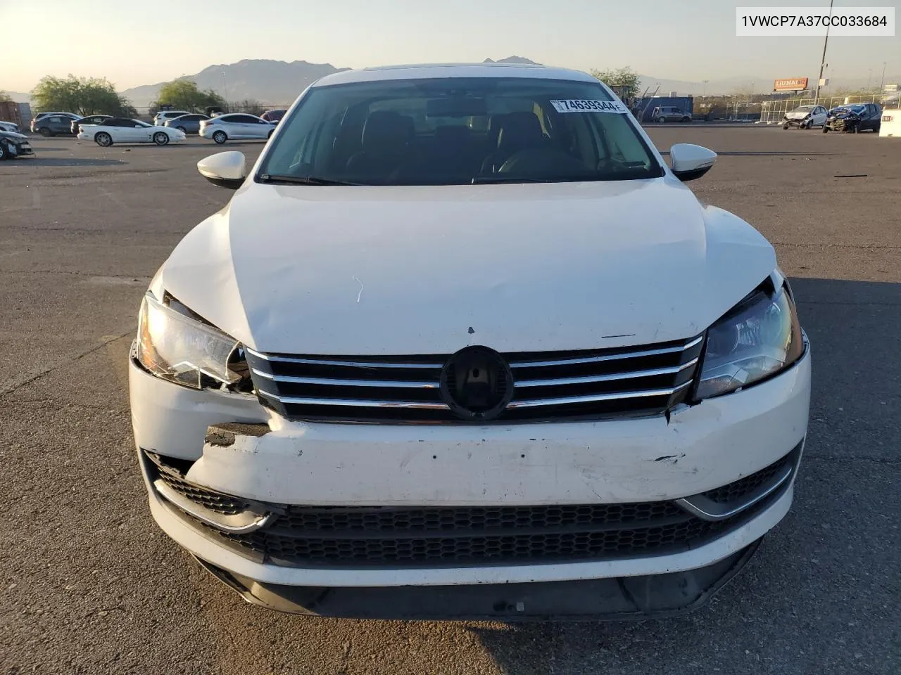 2012 Volkswagen Passat Sel VIN: 1VWCP7A37CC033684 Lot: 74639344