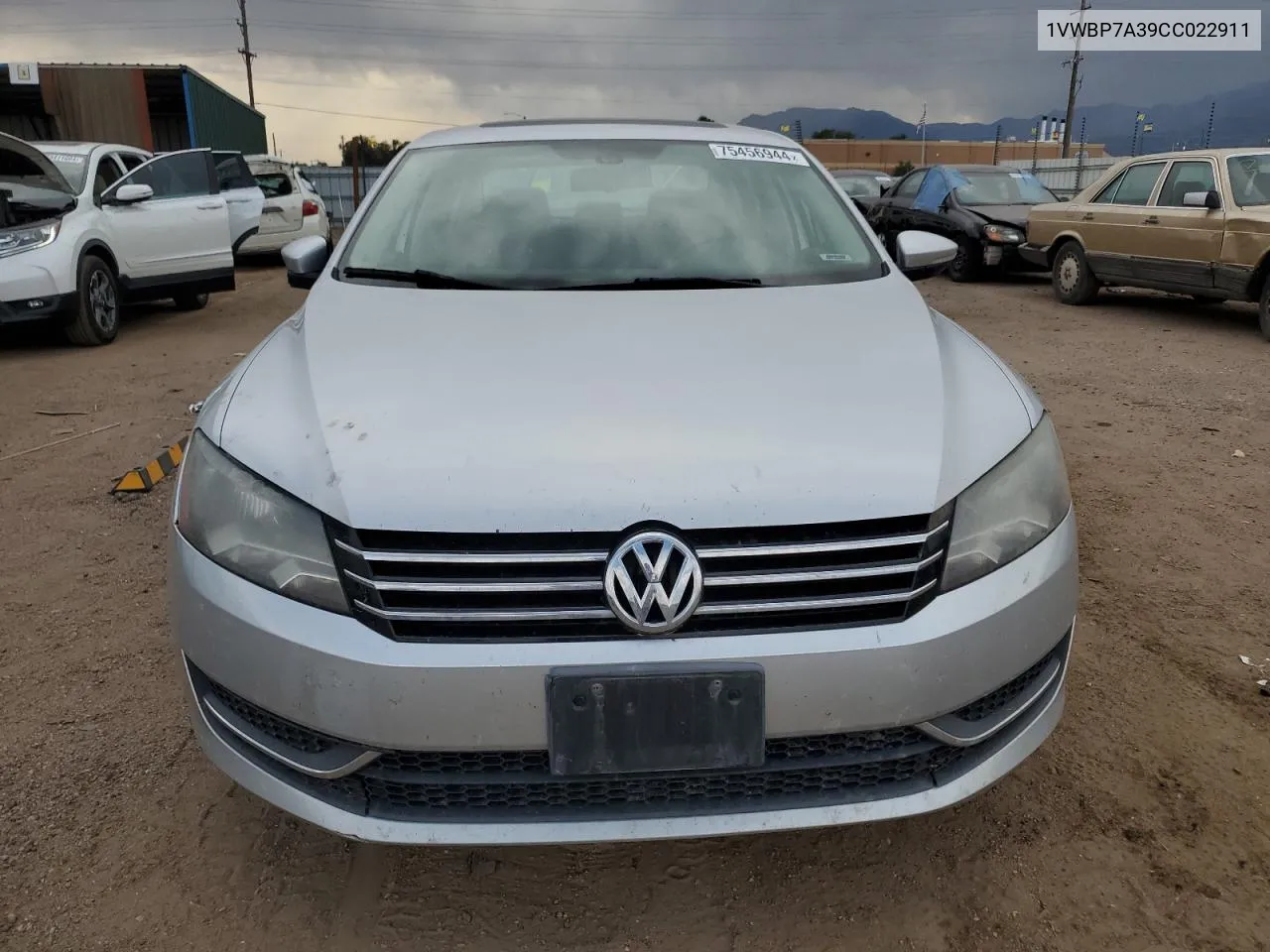 2012 Volkswagen Passat Se VIN: 1VWBP7A39CC022911 Lot: 75456944