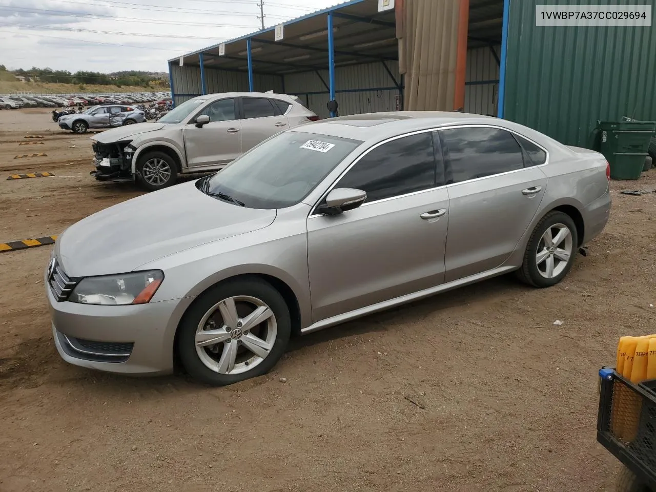 1VWBP7A37CC029694 2012 Volkswagen Passat Se