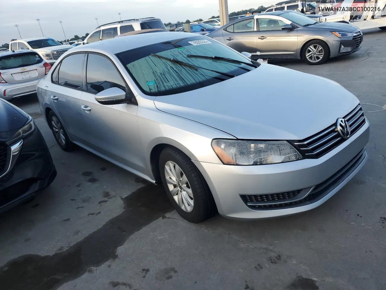 2012 Volkswagen Passat S VIN: 1VWAH7A38CC100216 Lot: 76035324