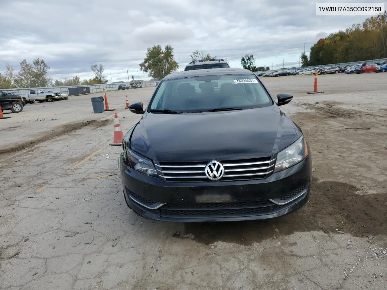 2012 Volkswagen Passat Se VIN: 1VWBH7A35CC092158 Lot: 76035634