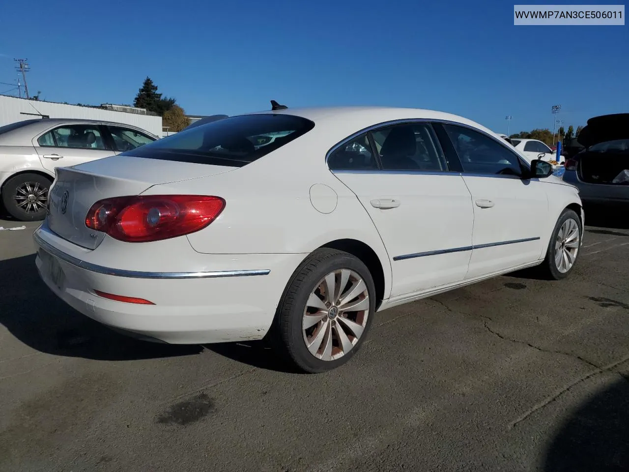 WVWMP7AN3CE506011 2012 Volkswagen Cc Sport