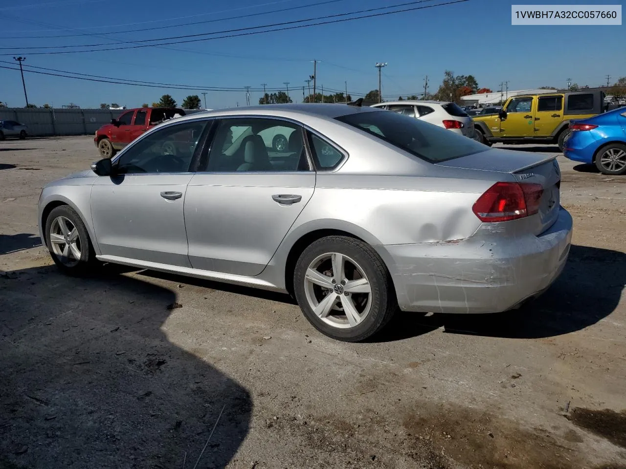 2012 Volkswagen Passat Se VIN: 1VWBH7A32CC057660 Lot: 76920234