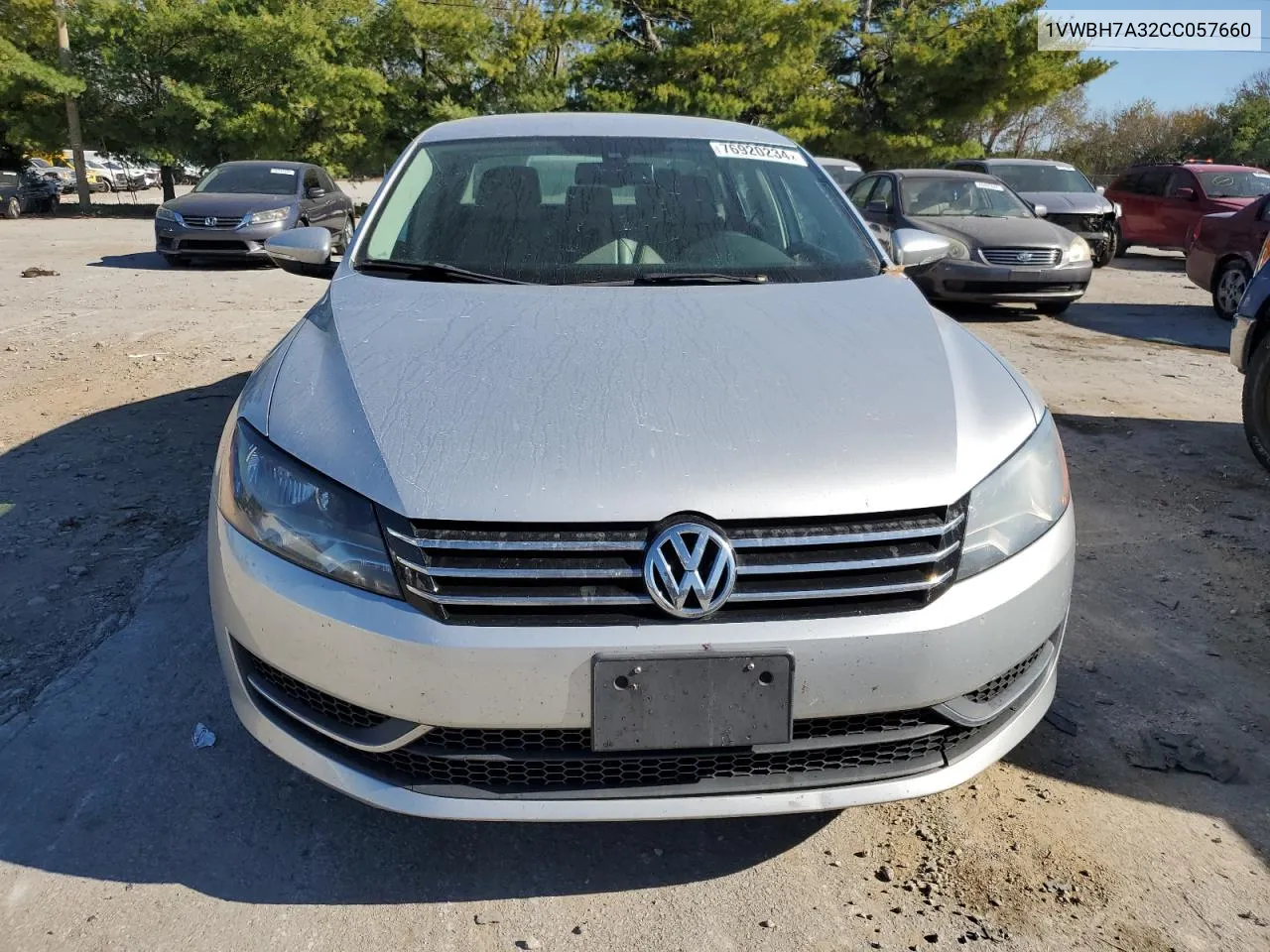 2012 Volkswagen Passat Se VIN: 1VWBH7A32CC057660 Lot: 76920234