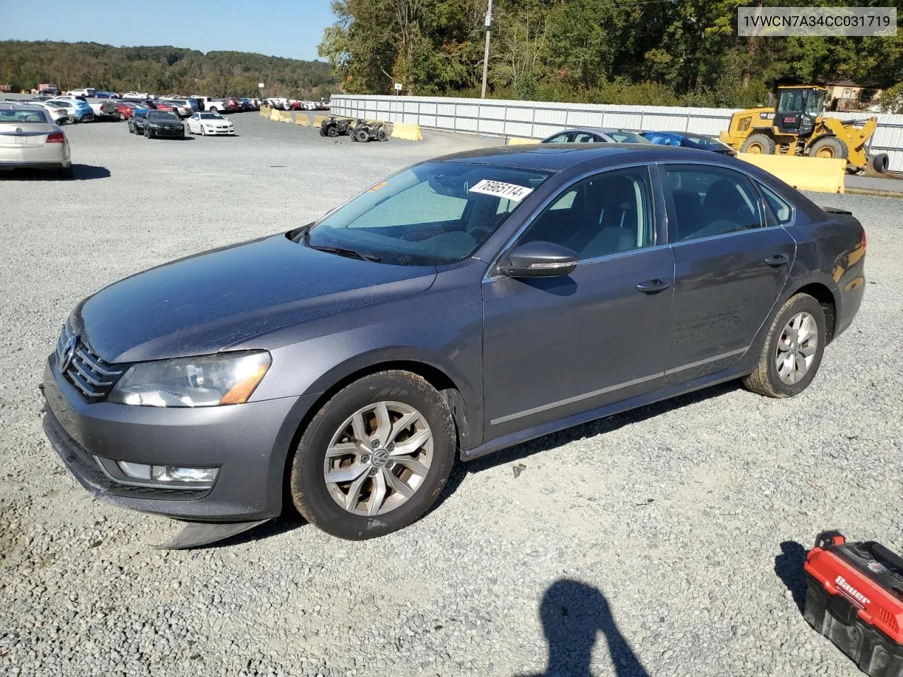 2012 Volkswagen Passat Sel VIN: 1VWCN7A34CC031719 Lot: 76965114