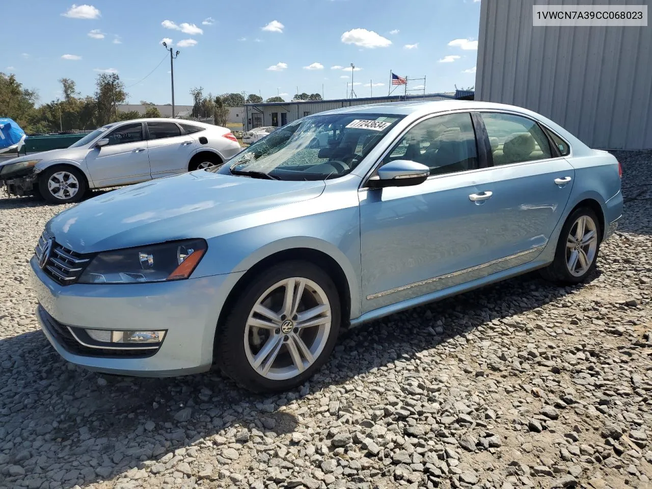 2012 Volkswagen Passat Sel VIN: 1VWCN7A39CC068023 Lot: 77243634