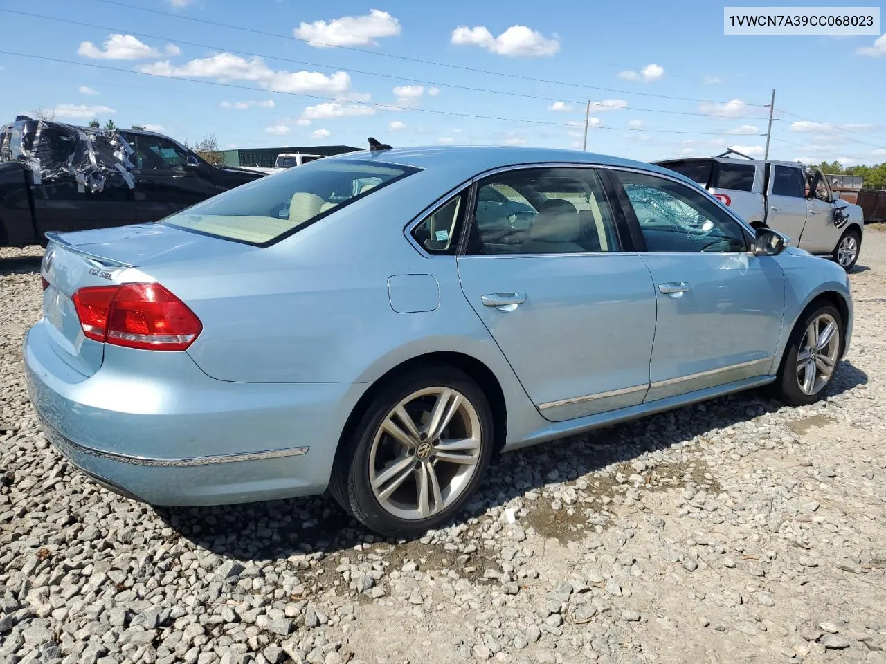 1VWCN7A39CC068023 2012 Volkswagen Passat Sel