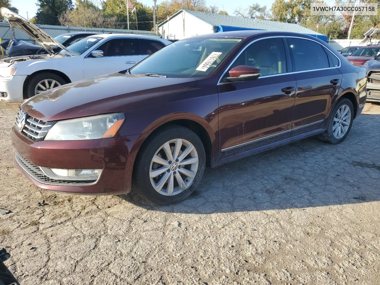 2012 Volkswagen Passat Sel VIN: 1VWCH7A30CC057158 Lot: 77617664