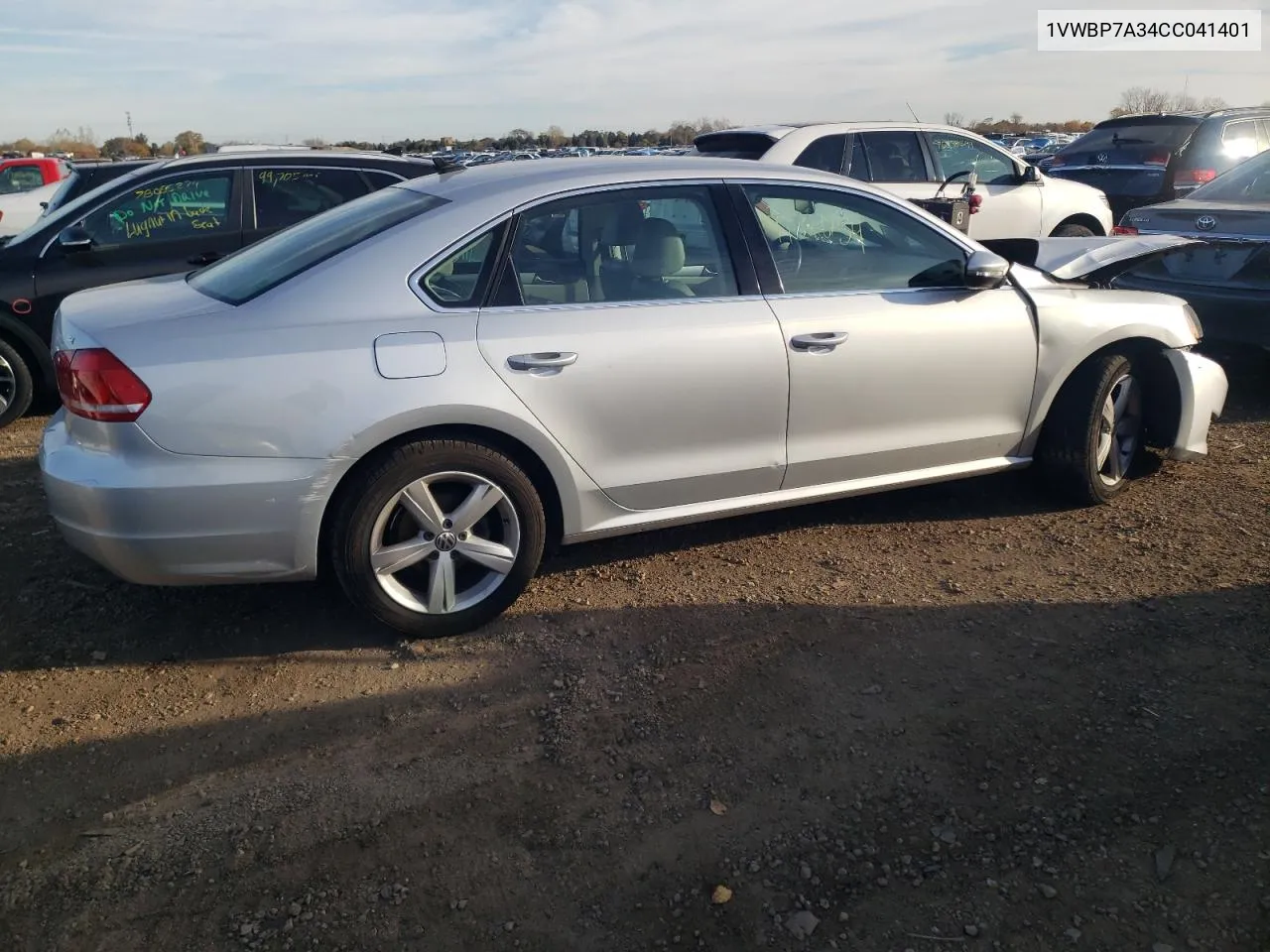 2012 Volkswagen Passat Se VIN: 1VWBP7A34CC041401 Lot: 77896154